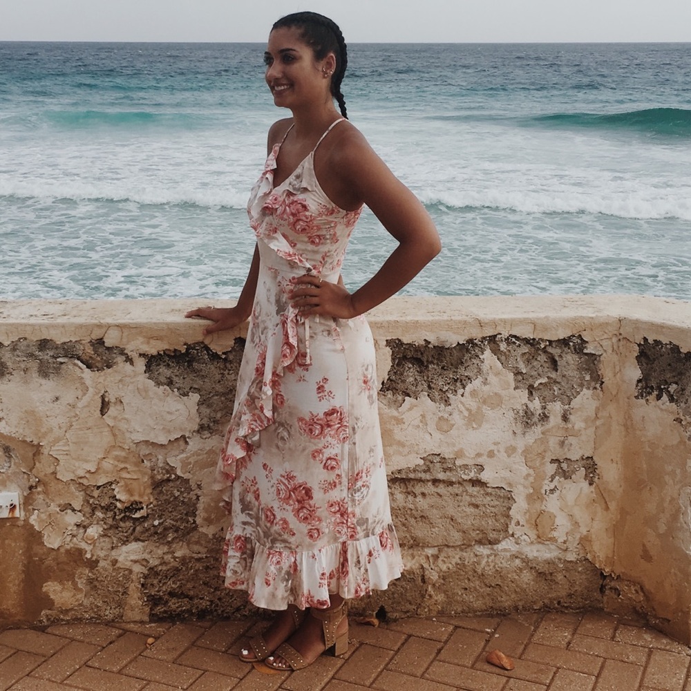 Floral wrap dress